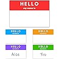 250 Pack - Hello My Name is Stickers, Name Tags Stickers Labels - 3" x 2", 5 Colors