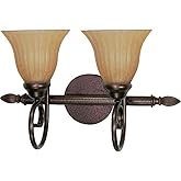 Nuvo Lighting 60/016 Traditional Two Light Vanity from Moulan Collection in Bronze/Dark Finish