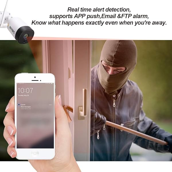 SV3C 3MP HD berwachungskamera Aussen WLAN IP Kamera Outdoor WiFi IP67 Wasserdicht Wireless mit Zwei Wege Audio Bewegungserkennung 20M Nachtsicht Kompatibel mit SmartphonesTablets und Windows PC