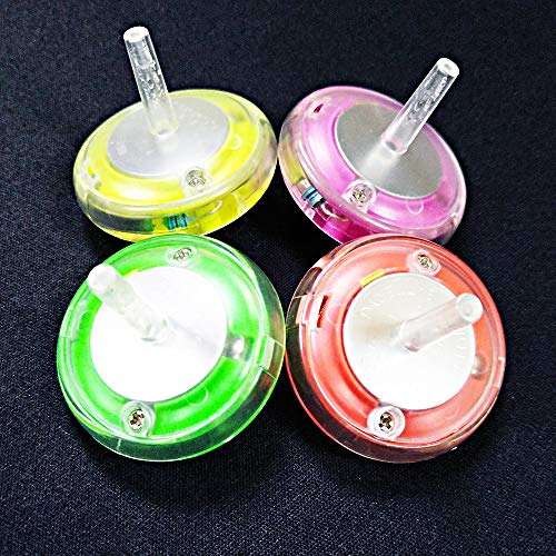 WEY&FLY Permanent gyro Spinning Tops with Colorful Glow with LED Light (1 Set(4 Color))