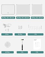 SONGMICS Interlocking Shoe Rack 10-Slot Modular Storage Unit White view 9