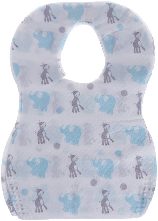 20pcs/lot Sterile Disposable Bibs Children Baby Waterproof Eat Bibs with Pocket
