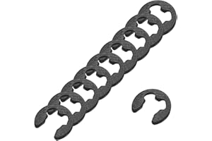 uxcell 200 Pcs External Retaining Rings, 3mm 65Mn Carbon Steel E-Clip External Circlip Snap Rings Round Wire Snap Rings for V