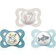 MAM Variety Pack Baby Pacifier, Includes 3 Types of Pacifiers, Nipple Shape Helps Promote Healthy Oral Development, 0-6 Months, Boy, 3 Count (Pack of 1)
