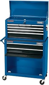 Draper 51177 2 Drawer Roller Tool Cabinet & 5 Drawer Chest Blue Large view 3