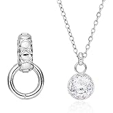 PATIKIL Bails for Jewelry Making, 13.5mm Pendant Bail Connector Double Bail Clasps for Bracelet Necklace Pendants Dangle Charm DIY Craft, White Gold