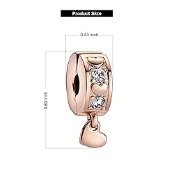 VALGACLS Infinite Hearts Clip Charms Rose Gold
