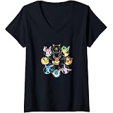 Women's Eevee Evolution Circle V-Neck T-Shirt