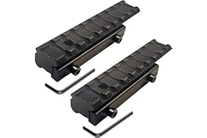 Miaozhun 9 Slots Dovetail to Picatinny Adapter Rail Mount, 11mm Dovetail to 21mm Picatinny/Weaver Convert Mount