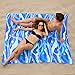 Microfiber Beach Blanket/Outdoor Picnic Blankets (64 x 76 inches) XL Beach Towel – Fits Two - Corner Anchor Pockets - Sand Free - Fast Dry - Travel – Sport - Camping