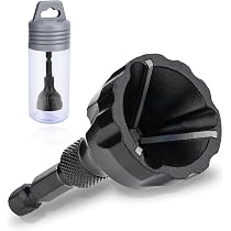 Outil De Chanfrein Et ébavurage - Acier Inoxydable Noir, Pour Réparer Boulons, Tuyaux, Tiges - Compatible Perceuse - 4