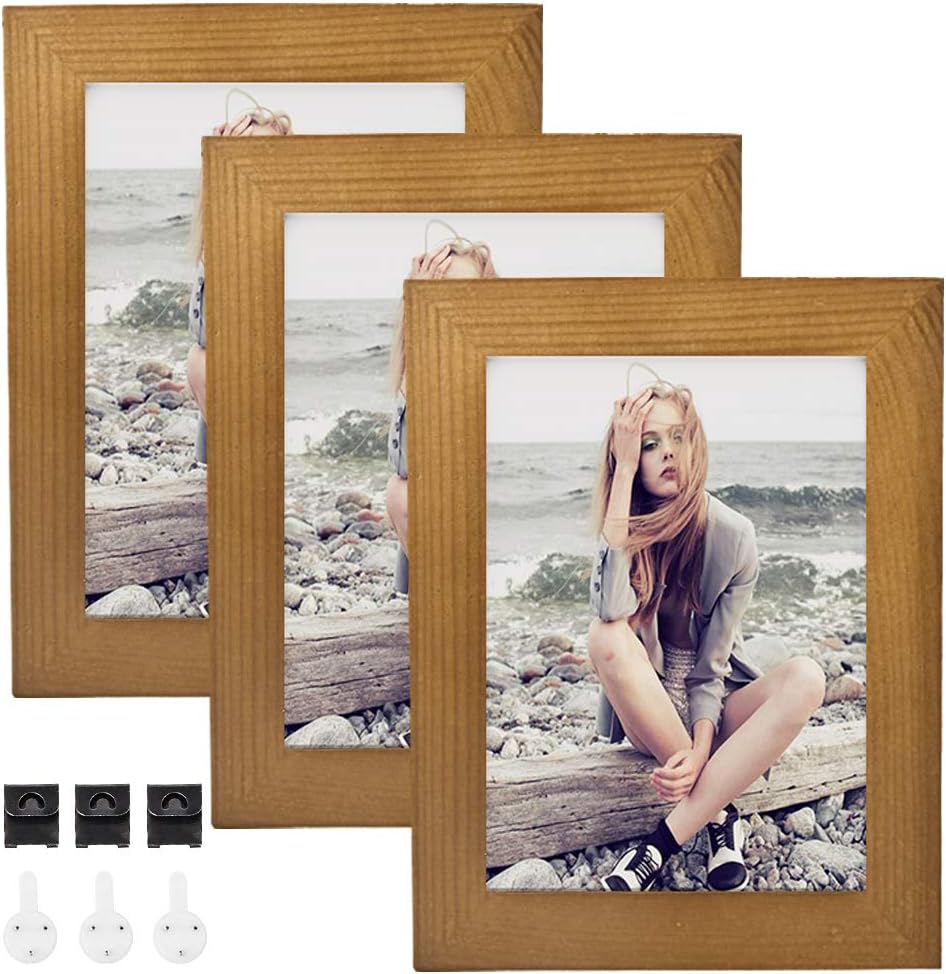 AIFUSI Picture Frame, 3.5X5 Solid Wood Photo Frame