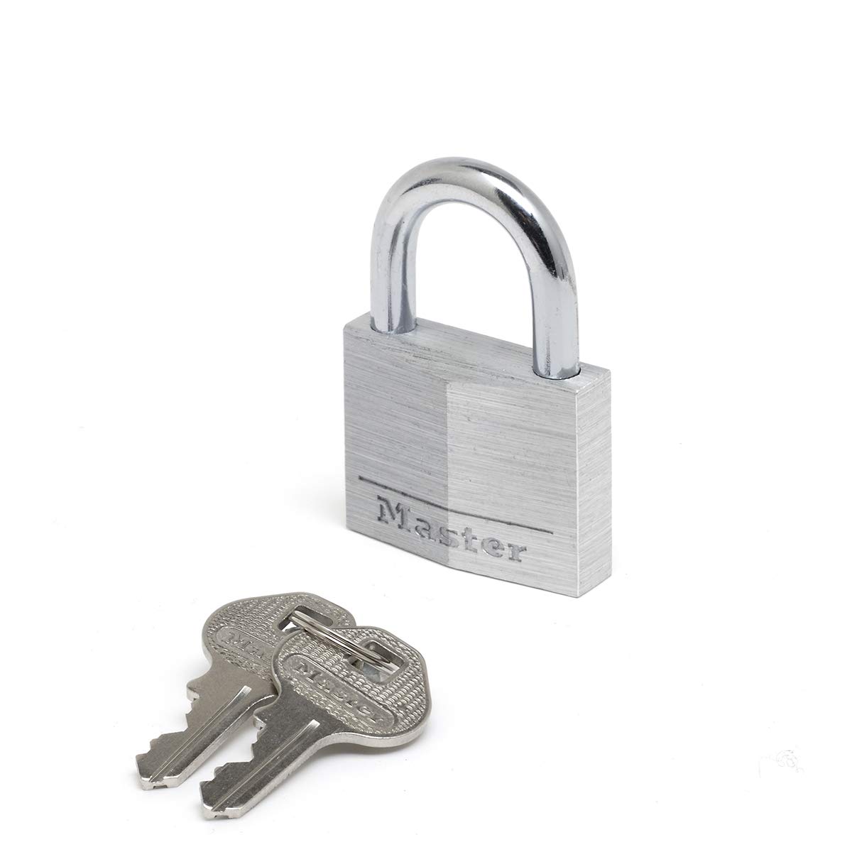 Master Lock 9150EURD Key Padlock in Aluminium, Grey, 5 x 6,8 x 1,4 cm