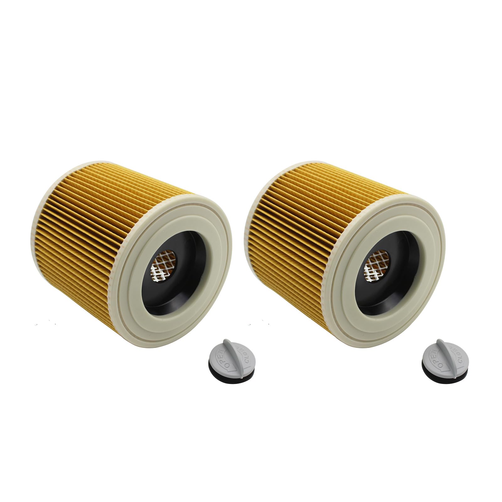 KENSHIRE 2 Pack cartridge filter with steel bracket compatible with Kärcher WD series WD2 WD3 WD3P A2004 MV2 MV3 cartridge filters wet & dry vacuums 64145520