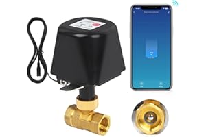 Owfeel WIFI & Bluetooth Smart Water Valve, DN20 Ball Brass Valve, WIFI Control Water Shutoff Valves Compatible With Alexa, Google and Application Program iOS/Android, Only 2.4GHZ WiFi(3/4")