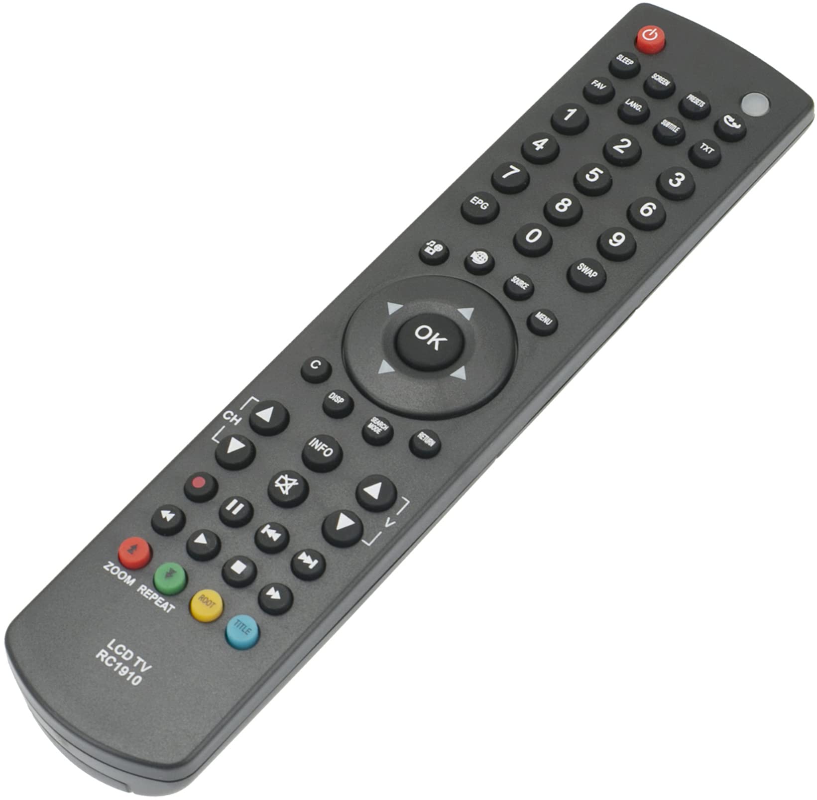 ALLIMITY Replace Remote Control fit for Saba Salora Schneider Sunstech Techwood Telefunken Tucson Westline S22R 32LED9500BK NINZA2602PVR TLEI32HDWSLIMBK TC3211-HD906 IL3204BMS12 Wl32HD11