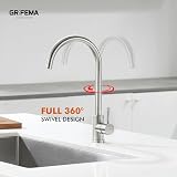 Grifema G4008 Kitchen Sink Tap Single Lever 360° Chrome Finish view 6