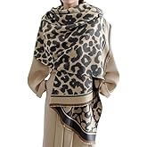WaJuemy Winter Scarf for Women Dressy Evening Pashmina Shawl Wraps Open Front Poncho Blanket Fashion Travel Shawls Cape Wrap