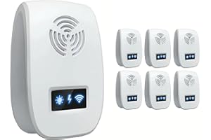 DAKASY Ultrasonic Repeller & Insect Control 6 Packs, Indoor Ultrasonic for Roach Plug in, Rodent, Roach, Bugs, Mice, Spider, Electronic Plug in Pest Control, Pest Control for House, Garage, Warehouse,Hotel