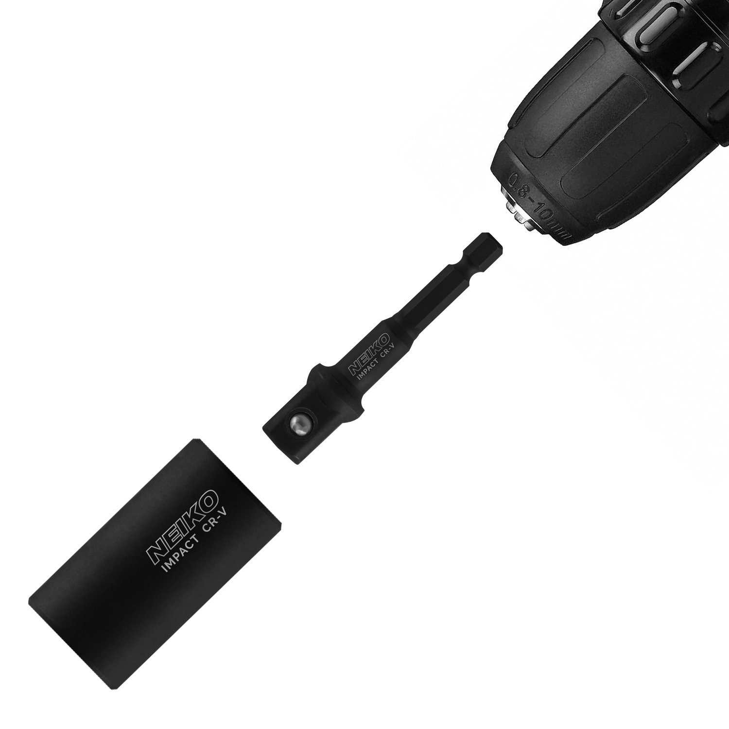 Neiko 00298A Impact Extension and Socket Adapter, 7 Piece Set 1/4