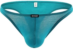 IKINGSKY Men's Soft Low Rise Bikini Underwear Sexy Mid Coverage Back Briefs