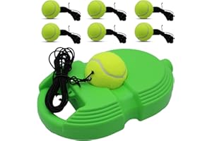 Magicorange Tennis Trainer Rebound Ball with 6 String Balls, Solo Tennis Training Equipment for Self Tennis Pracitce Training for Beginner