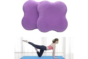 Kenhihi Yoga Knee Guards (Set of 2) - Male and Female Yoga Props and Accessories for Fitness, Travel, Meditation, Kneeling, Balance, Floor, Pilates Pads for Knee and Elbow