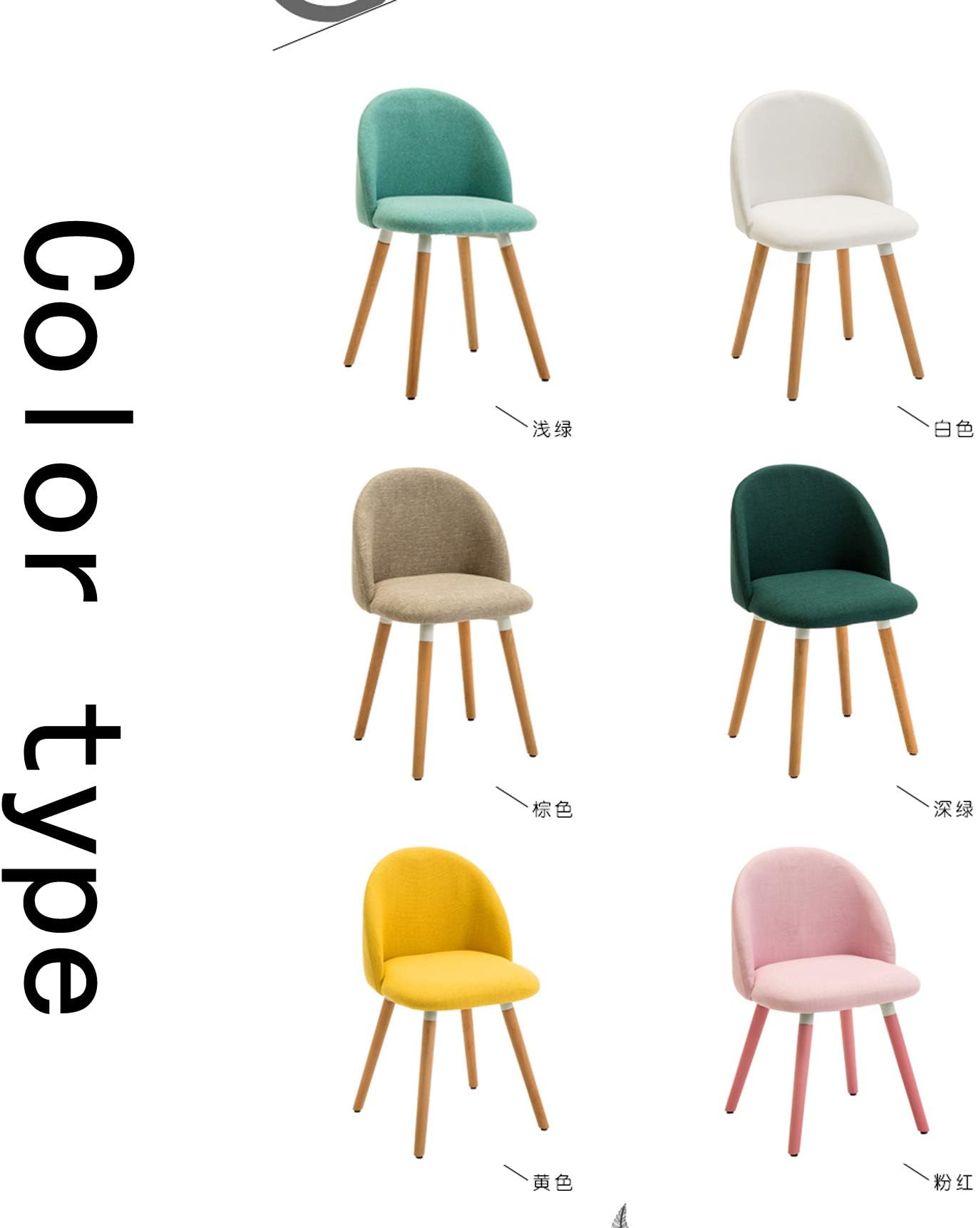 GOG Nordic Solid Wood Dining Chair Cloth Art Modern Contracted Home Chair Milk Tea Coffee Shop Leisure Talk Nail Chair,a
