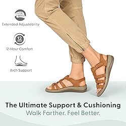 Orthofeet Women's Orthopedic Camel Leather Amalfi