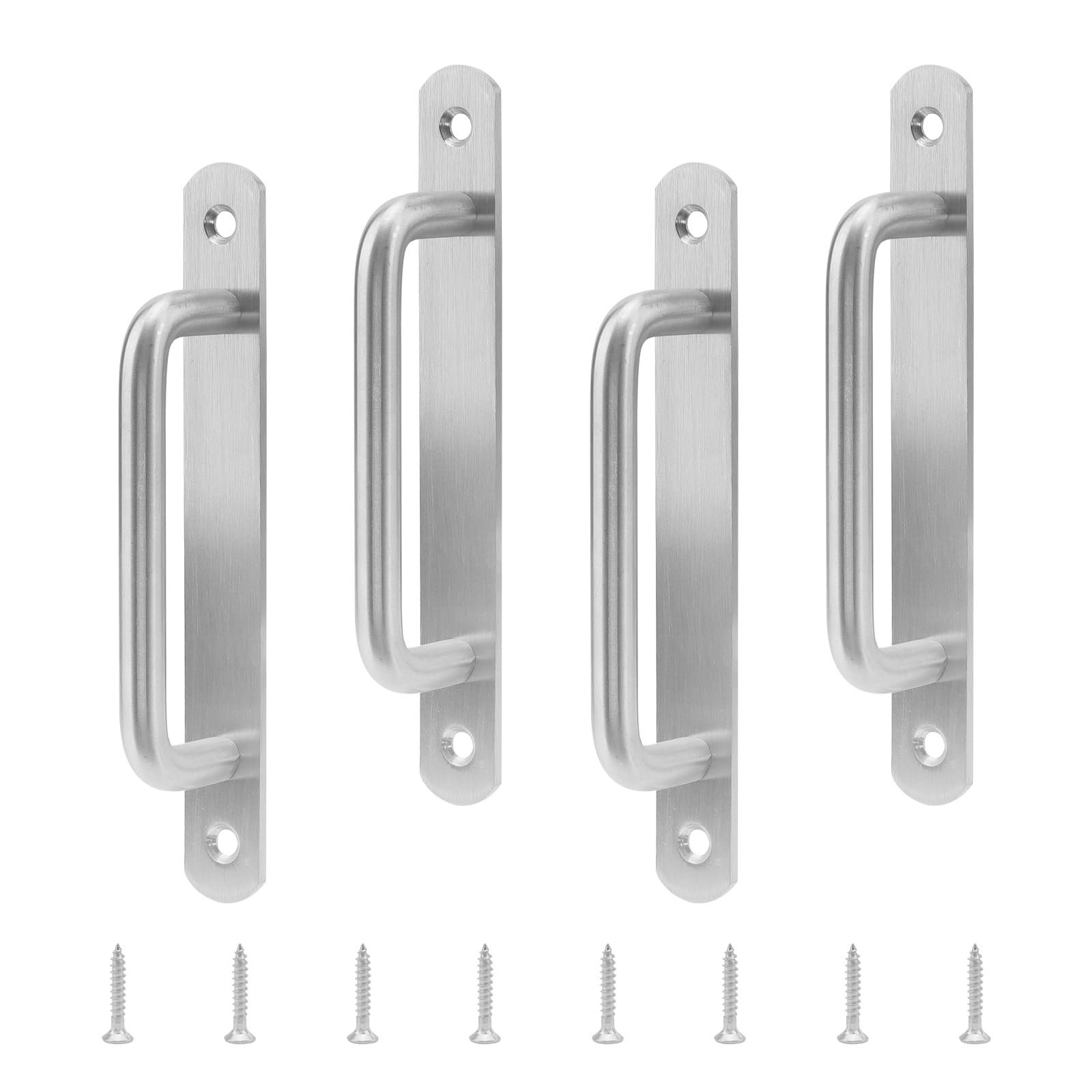 JAPCHET 4PCS Sliding Handles, Stainless Steel Pull/Push, 16cm/6.3 Inch for Bathroom/Kitchen Sliding Doors & Gates