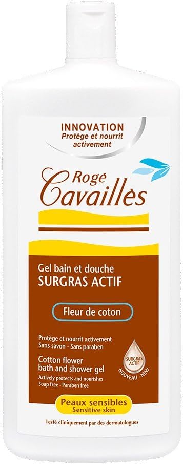 Rogé Cavaillès Surgras Bath and Shower Fragranced Gel 1L - Cotton Flower, Rogé Cavaillès Cotton Flower Bath 1L, 1 l (Pack of 1)