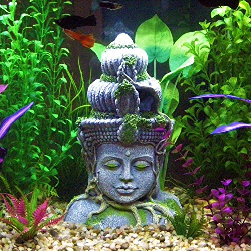 SLOCME Aquarium Large Buddha Statue Decorations Aquarium Buddha Decor Fish Tank Large Buddha