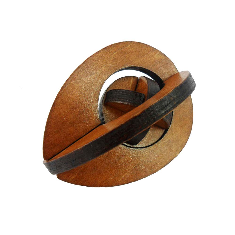 MINGZE 3D Wooden Brain Teaser Puzzle, Intelligence Toy Chinese Game 3D IQ Puzzle for Kids Adults Challenge Your Logical Thinking, and Decoration (yolk)