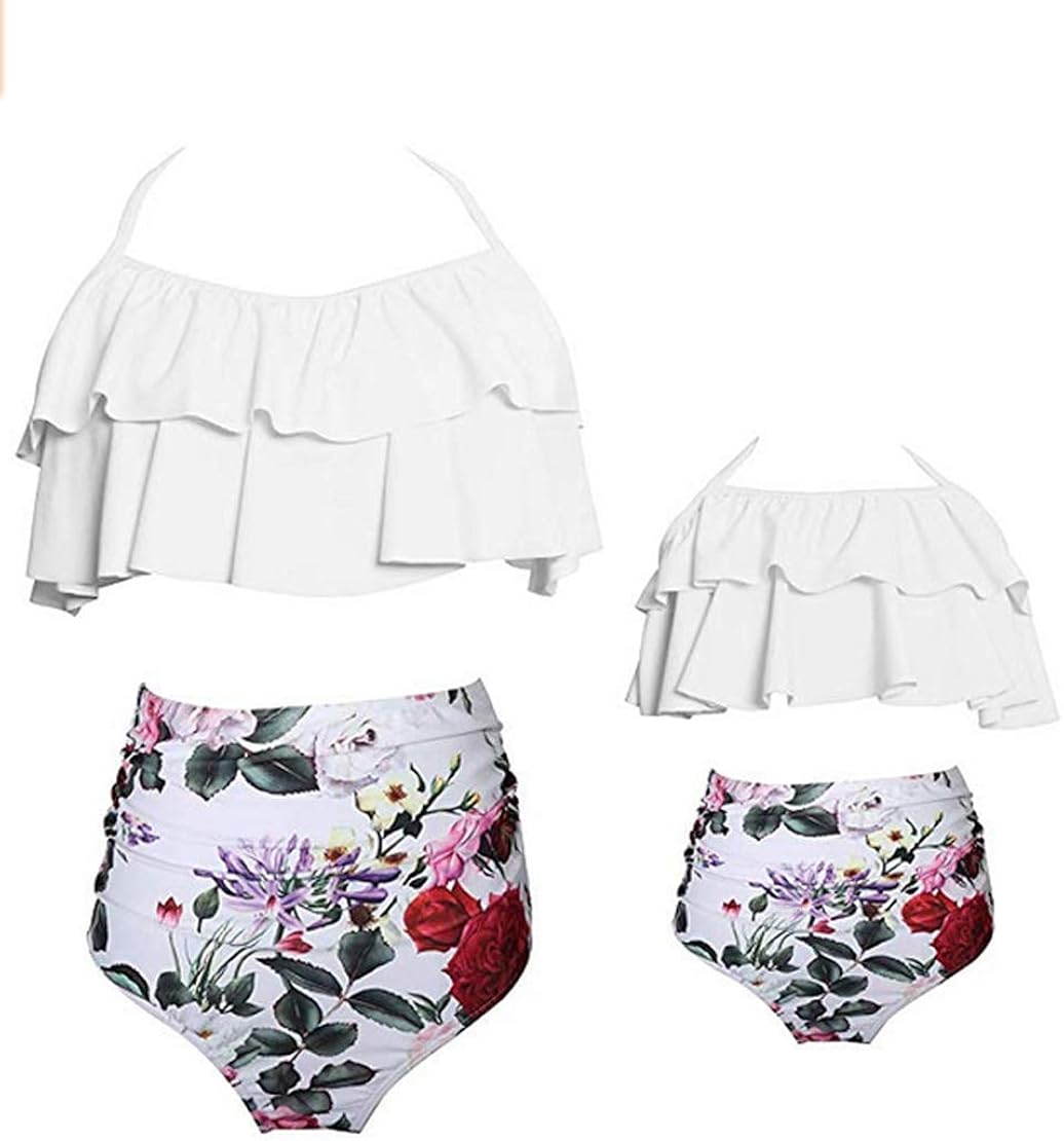 Douleway Famille Maillot De Bain Bikini Maman Et Fille Halter Ruffles Evider A Bretelle 2 Piece Beachwear Maillot De Bain Bebe Fille 2 Ans Fille Maillots De Bain Eng Bouldermicrofinance Org