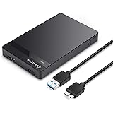 SALCAR Carcasa USB 3.0 para Discos Duros HDD SSD de 2.5", Estuche, Adaptador, Estuche para HDD y SSD SATA de 9,5mm 7mm 2,5" con Cable USB 3.0, no Requiere Herramientas.