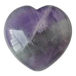 Bacatgem 1 Pcs Natural Fluorite Palm Worry Carved