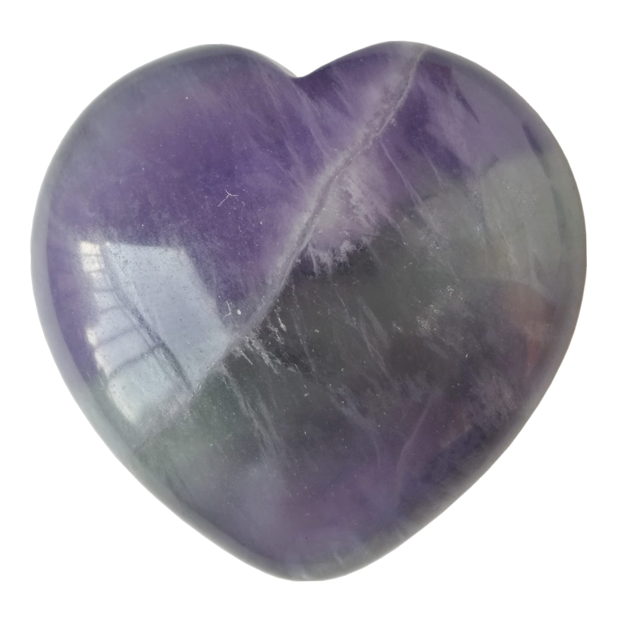 Bacatgem 1 Pcs Natural Fluorite Palm Worry Carved