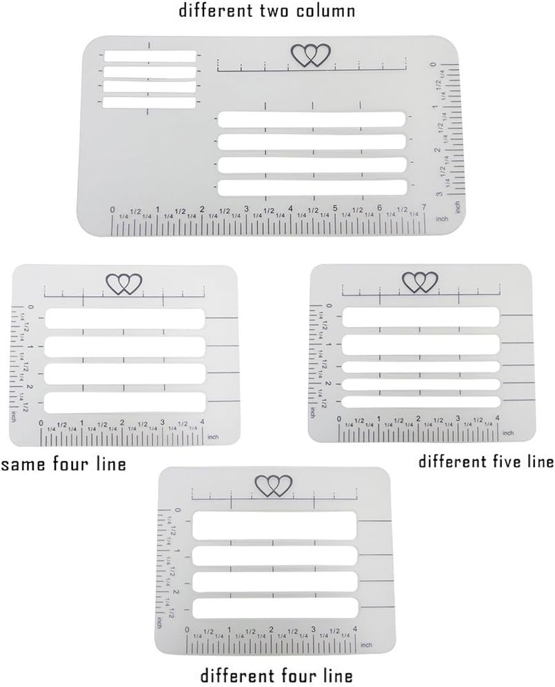 niCWhite Envelop Addressing Guide Stencils Templates Lettering Straight Writing Ruler Guide,4-Pack,for Hand Addressed Envelopes,Thank You Card,Mother's Day,Wedding Party Invitation - Image 3