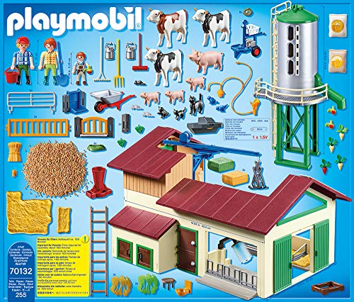 PLAYMOBIL Country 70132 Large Farm with Animals, with Silo, Loading Crane and Milking Machine, Toys for Children Ages 4+ – Bild 4