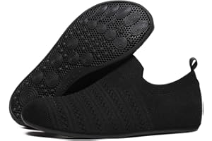 ZhaaDee Womens Mens Slippers with Rubber Sole Ultra-Lightweight House Slipper Socks Around House Shoes Non Slip Indoor&Outdoor