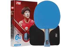 IUYAU Double DHS Single Table Tennis Paddle for Beginners Pre-Assembled with Rubber Perfect for Training & Recreation
