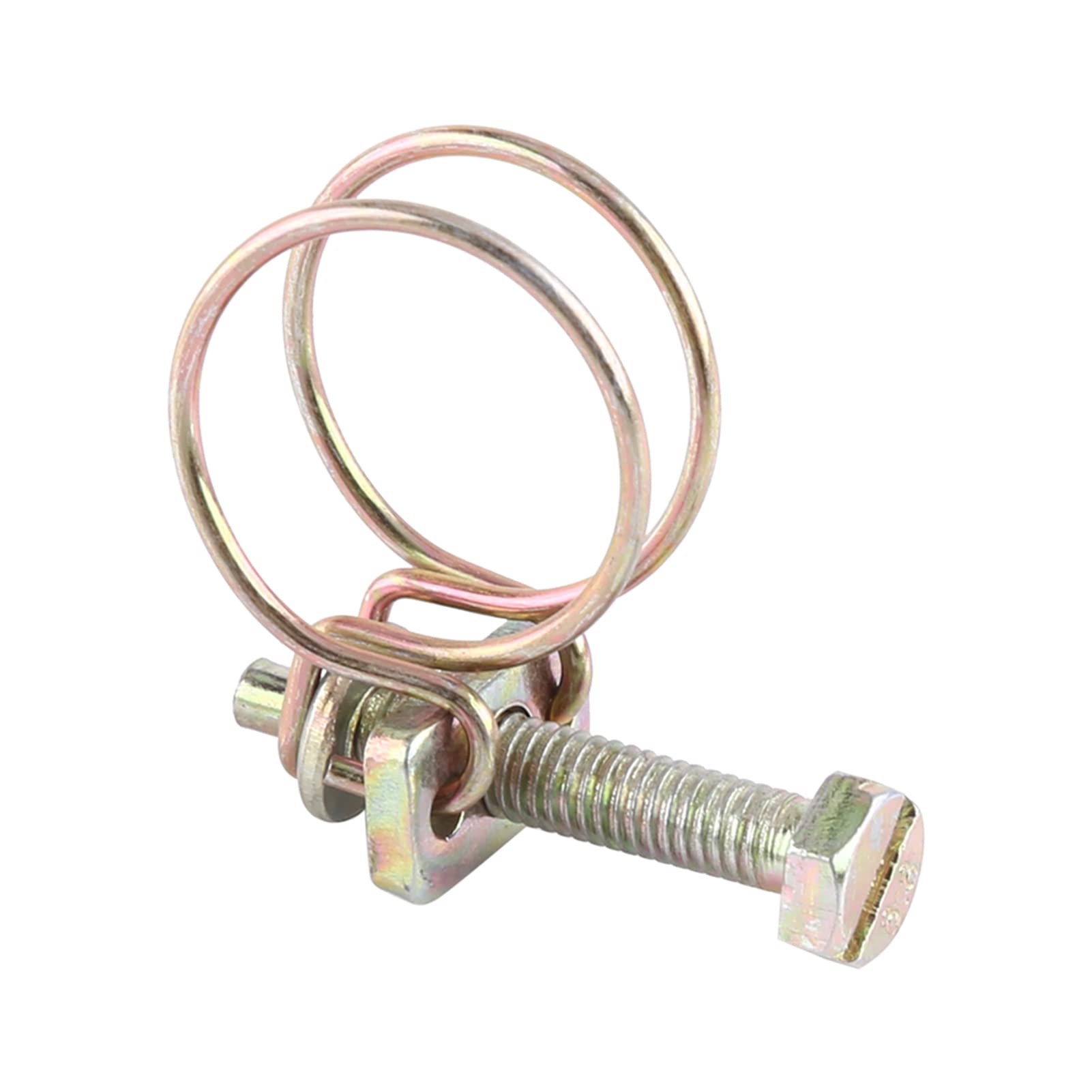 10 Pcs Adjustable Double Wire Hose Clips 21mm-25mm Stainless Steel Hose Clamps Water Hose Barb Clamp Pipe Clip Hoop Plumbing Fastener For Water Pipe