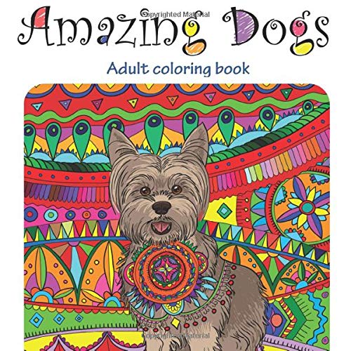 Amazoncom Amazing Dogs Adult Coloring Book Stress - 