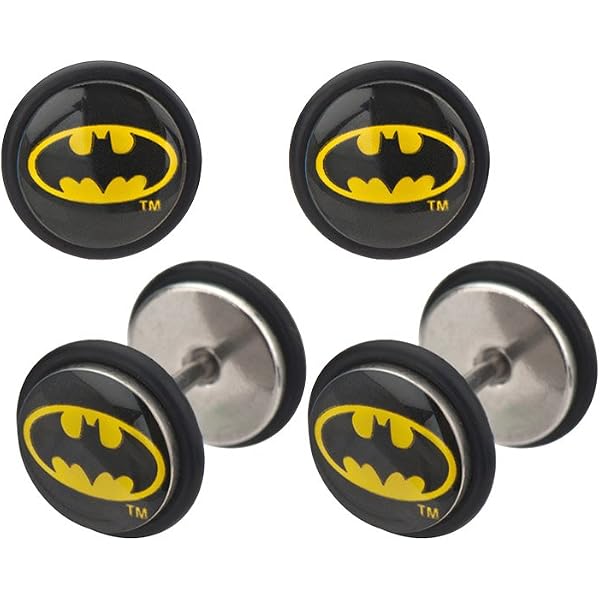DC Comics The Flash Movie Logo Earrings Set - Batman, Super Girl & Flash Stud Earrings