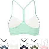Sports Bra for Women Low Impact Racerback Workout Bras Sexy Thin Straps Yoga Sport Bras with Removable Pads