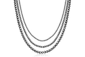 YANCHUN Western Jewelry for Women Navajo Pearl Necklace Western Necklace Boho Navajo Pearl Layered Necklace Western Necklace Western Jewelry Outfits Accessories for Women