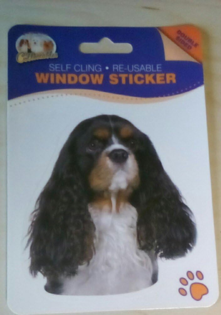 cavalier king charles tri colour window sticker