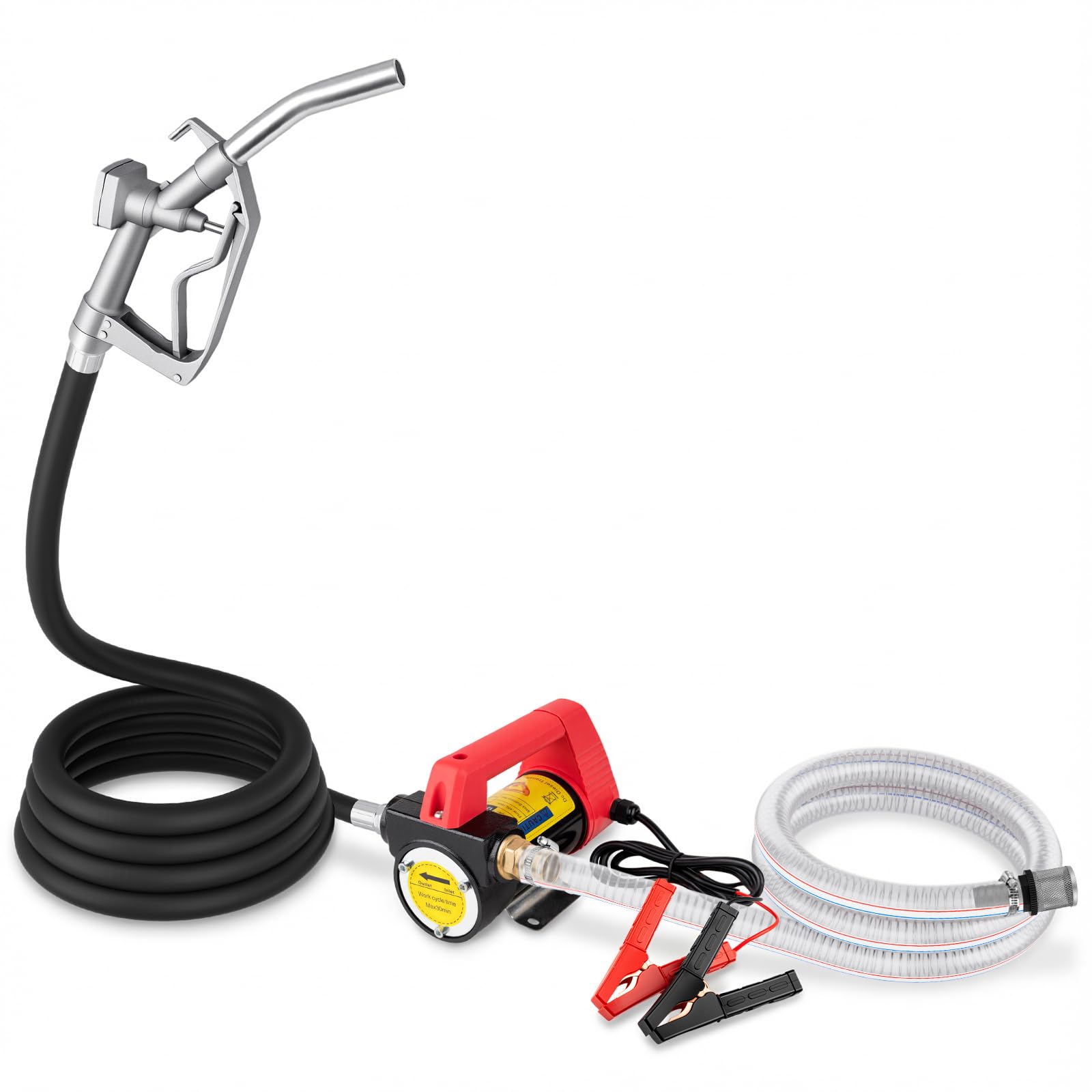 Photo 1 of 12V DC Diesel Transfer Pump Kit, Loksun 11.9 GPM Electric Fuel Pump with Nozzle & Hoses for Transferring Diesel, Kerosene, Machine and Transformer Oil