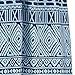Destinas Women's 3/4 Sleeve Geometric Floral Print Tunic Blouse Tops Shirts (2XL, Blue)