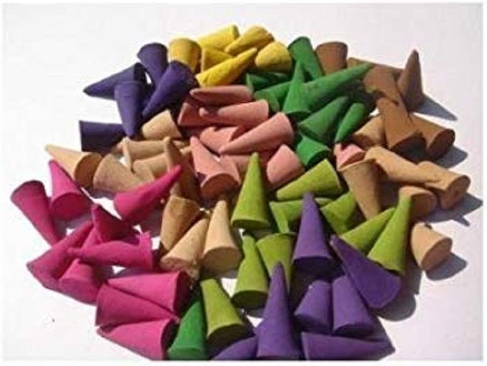 Money House Blessing Incense Cones Aromatherapy Rainbow Variety Fragrance (6pk x 22ct= 132 Incense Cones)